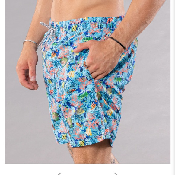 Men's School of Fish Swim Trunks - Picture 3 of 7